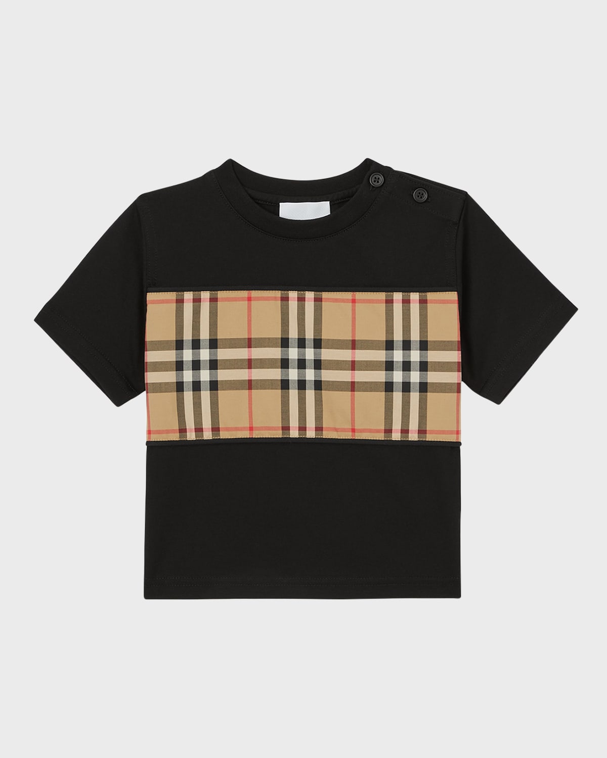Kid's Cedar Vintage Check-Print T-Shirt, Size 6M-2