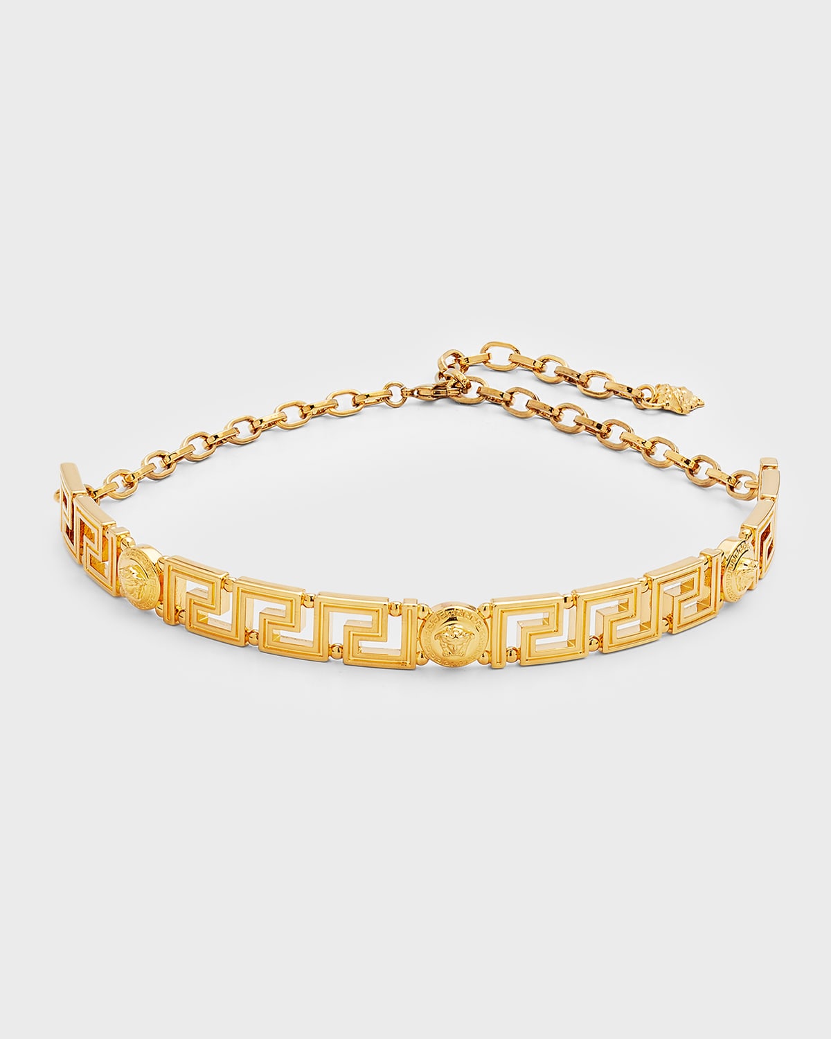 Versace Greca And Medusa Choker In Gold