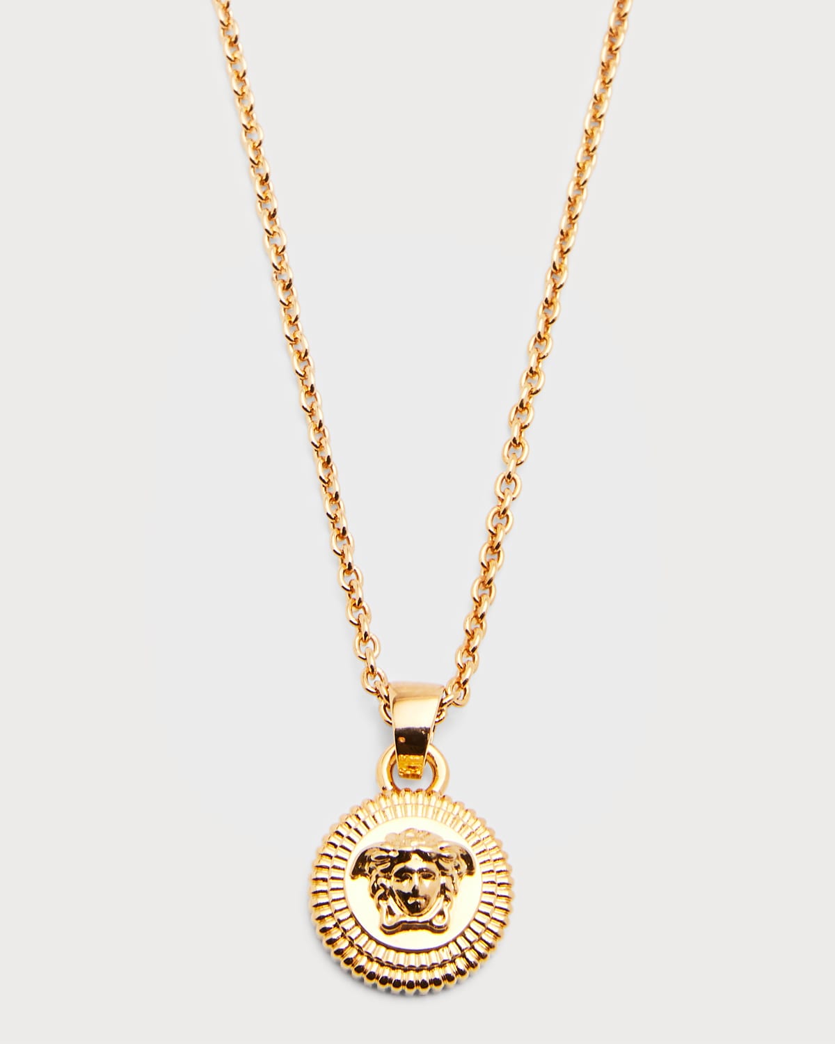 Versace round medusa pendant necklace online