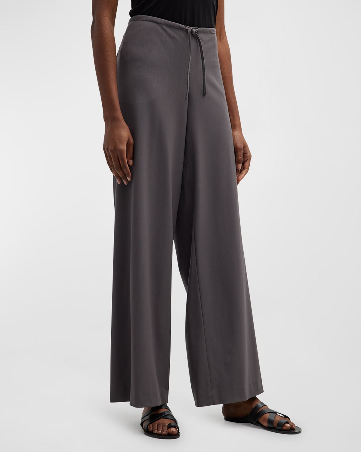 THE ROW BARRIE DRAWSTRING WIDE-LEG PANTS