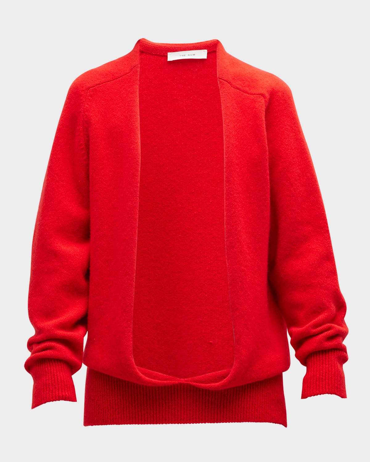 The Row Chevro Cashmere Reversible Top In Bright Red