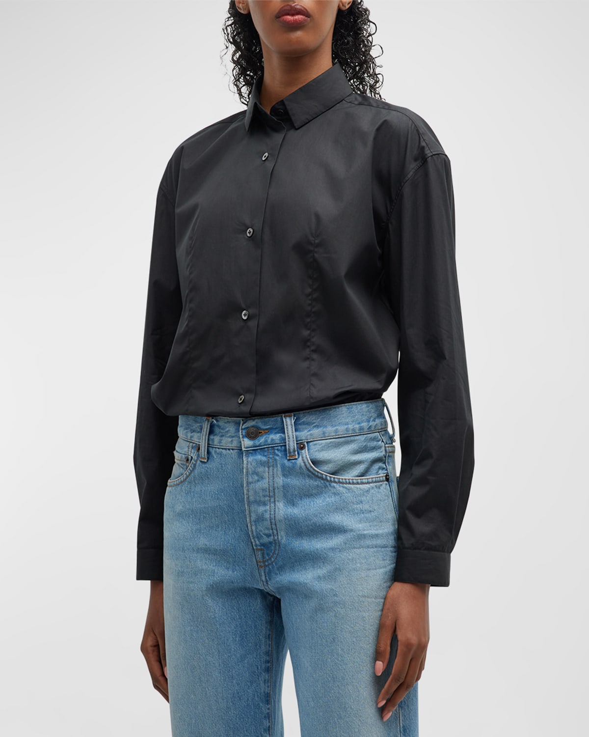 Shop The Row Baltica Classic Button-front Shirt In Black