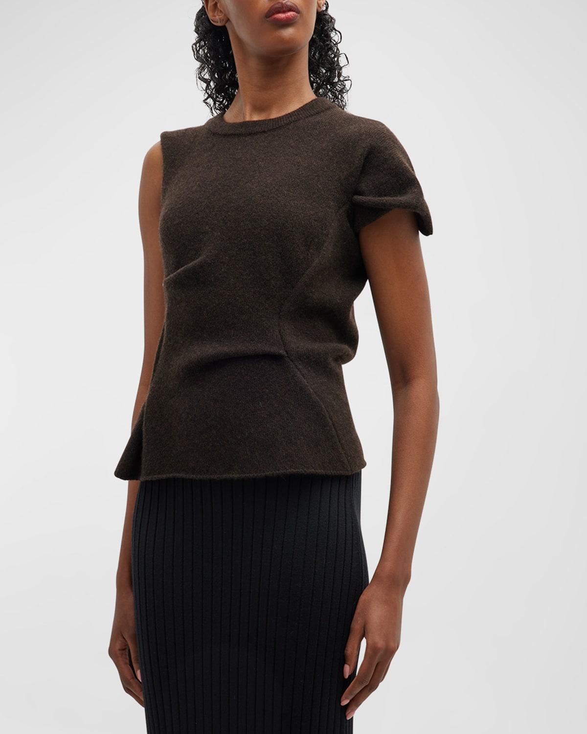 THE ROW CHARLISE CASHMERE ASYMMETRIC TOP
