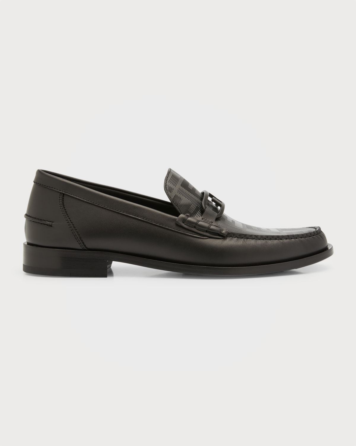 Men's Tonal FF-Monogram Leather Loafers