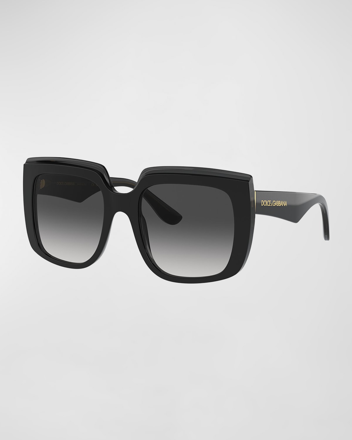 Dolce & Gabbana Logo Square Acetate Sunglasses In White