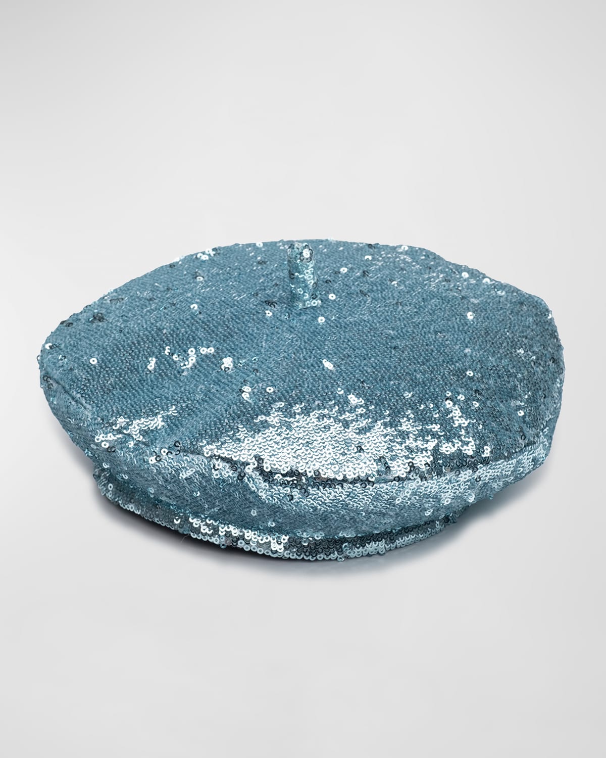 Eugenia Kim Carter Sequin Beret Hat In Seafoam