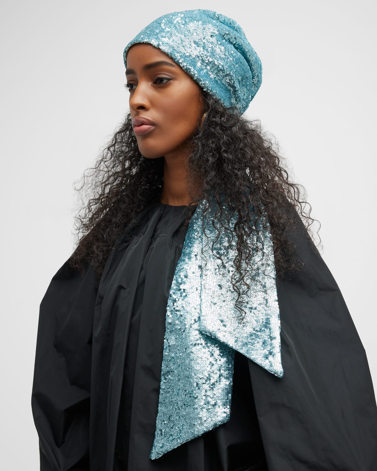 Eugenia Kim Gigi Sequin Scarf In Seafoam