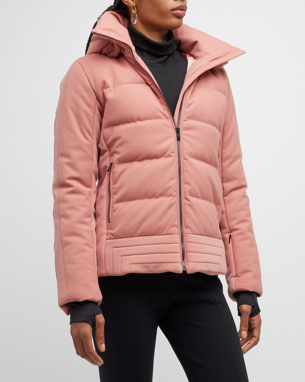Gardena Wool Ski Jacket with Faux Fur Ruff