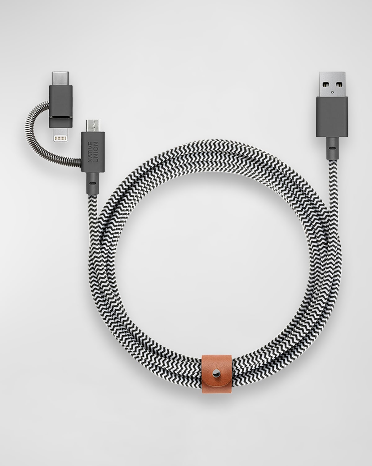 Native Union Universal Belt Charging Cable In Zebra