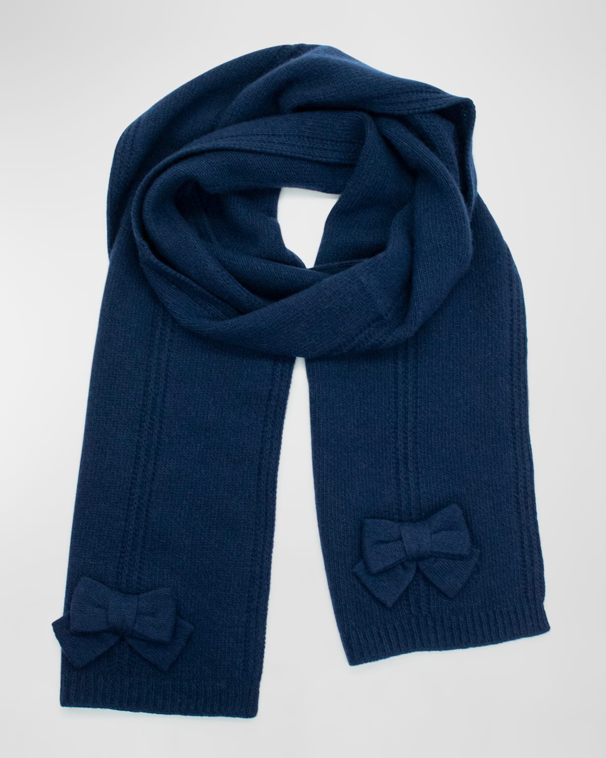 Jersey Knit Bow Cashmere Scarf