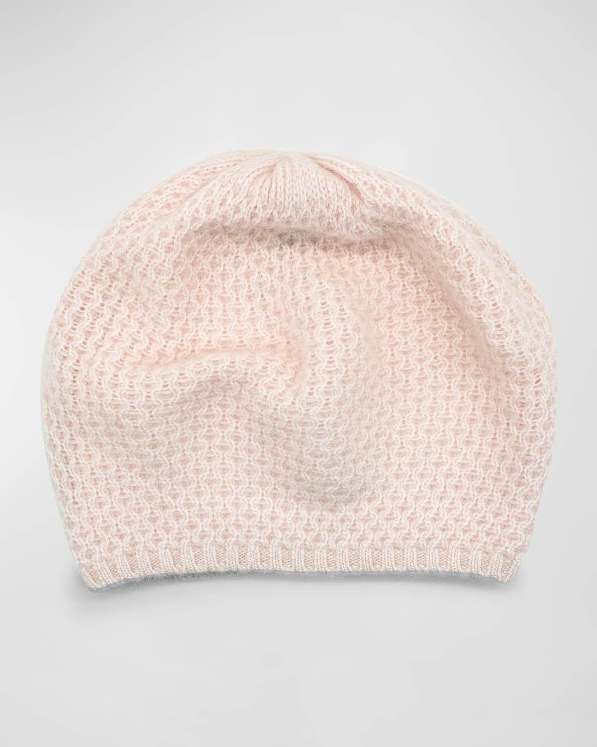 Honeycomb Cashmere Slouch Beanie