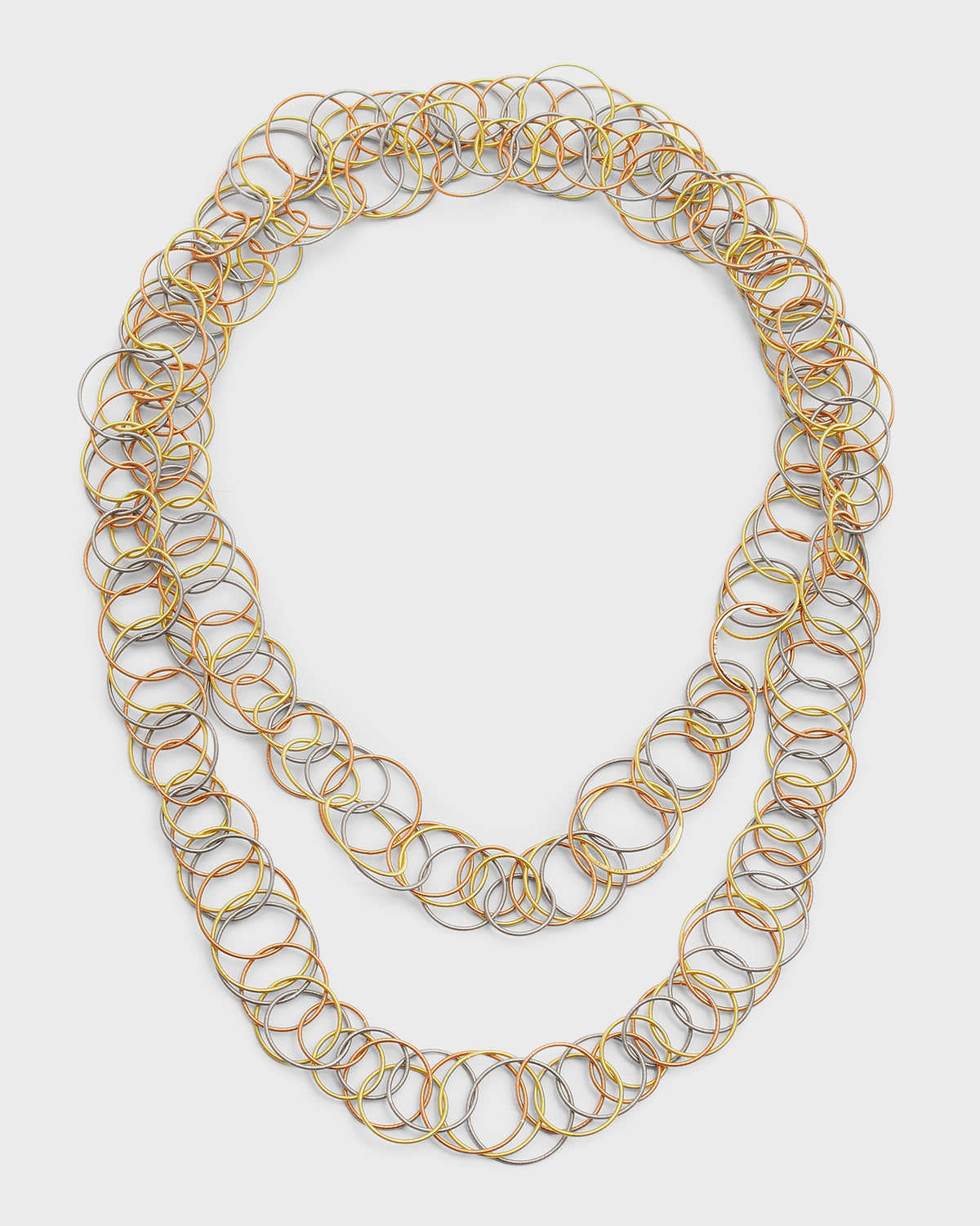 Buccellati 18k Yellow Gold, White Gold And Rose Gold Hawaii Necklace