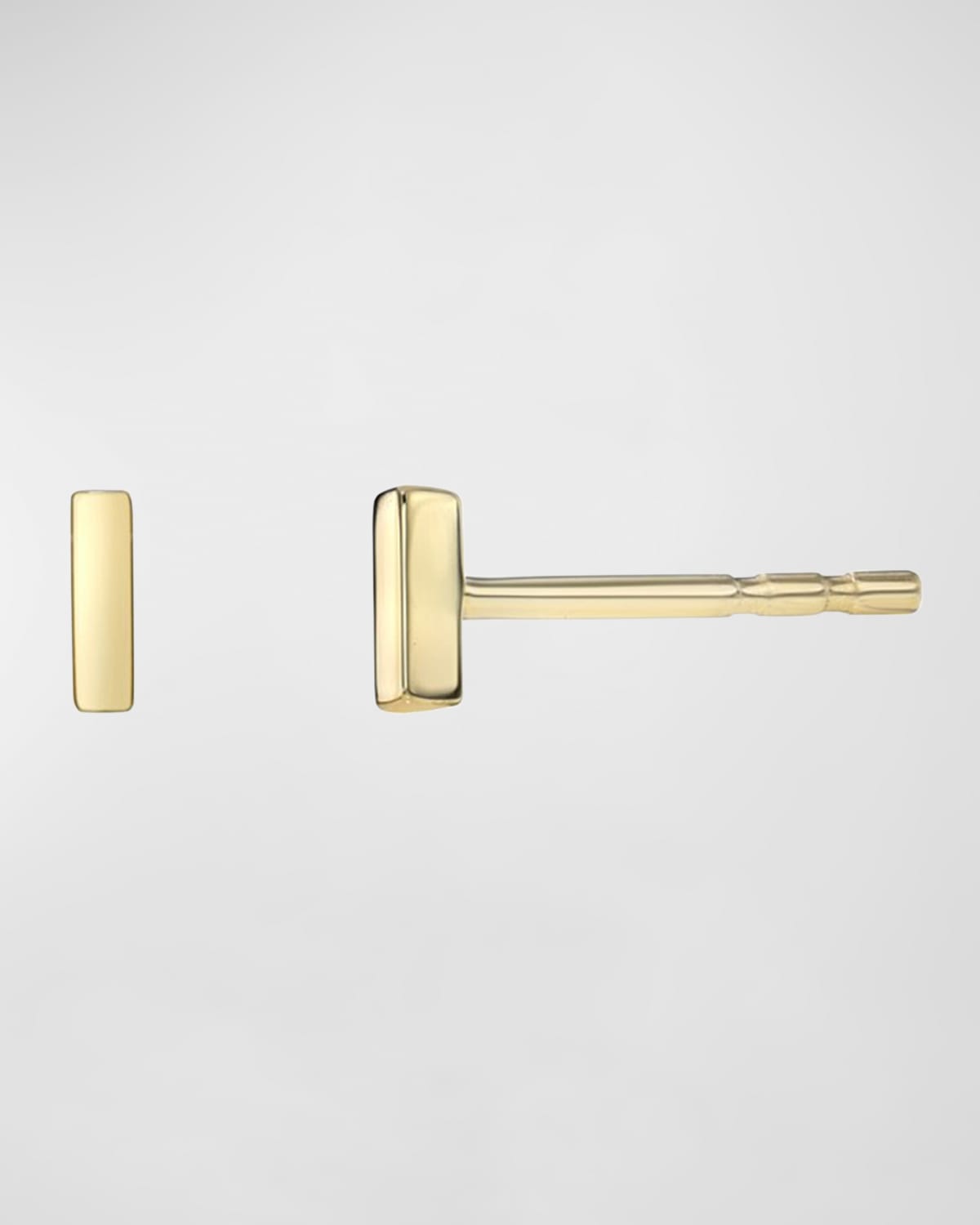 14K Gold Mini Bar Stud Earrings
