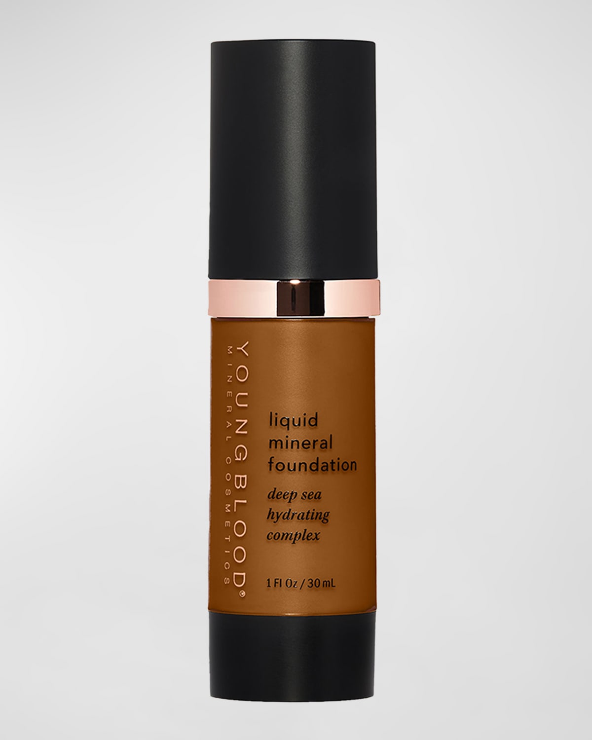 Youngblood Mineral Cosmetics Liquid Mineral Foundation Deep Sea Hydrating Complex, 1 Oz. In Cocoa