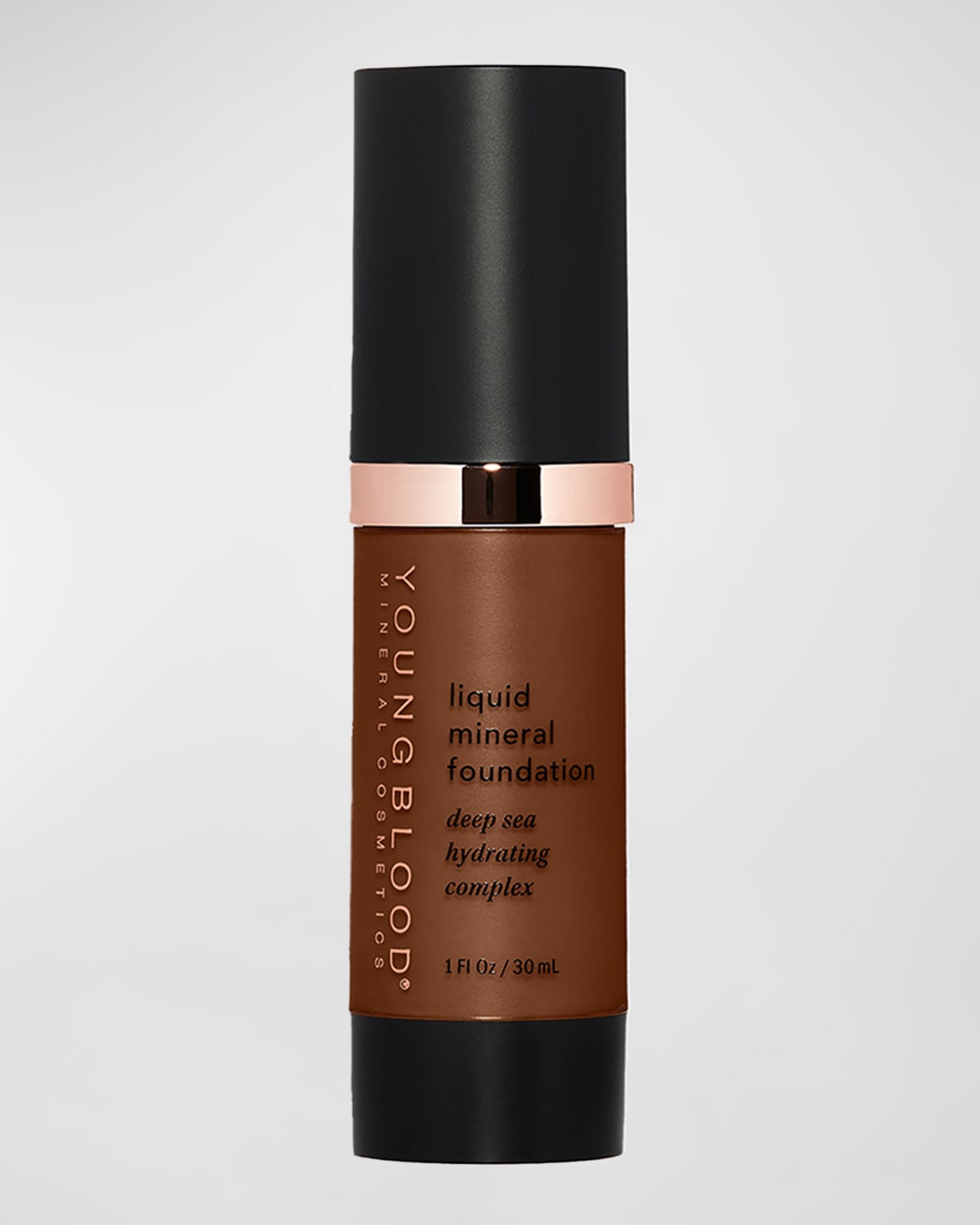 Shop Youngblood Mineral Cosmetics Liquid Mineral Foundation Deep Sea Hydrating Complex, 1 Oz. In Espresso