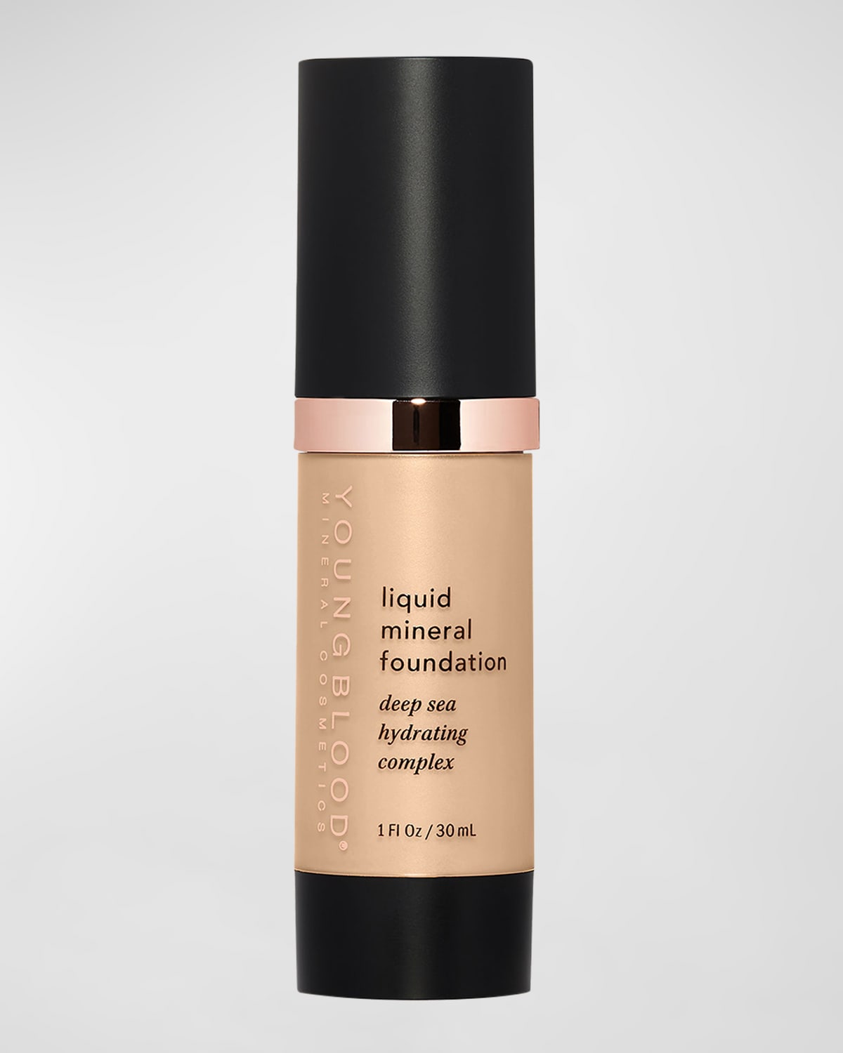 Shop Youngblood Mineral Cosmetics Liquid Mineral Foundation Deep Sea Hydrating Complex, 1 Oz. In Sun Kissed