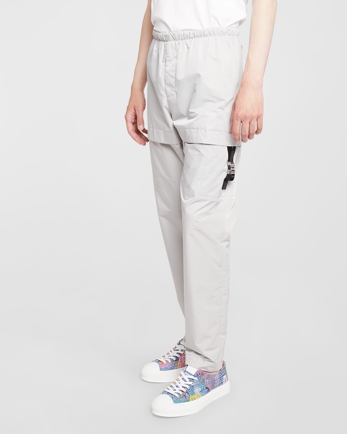 GIVENCHY MEN'S 4G-BUCKLE CARGO TRACK PANTS