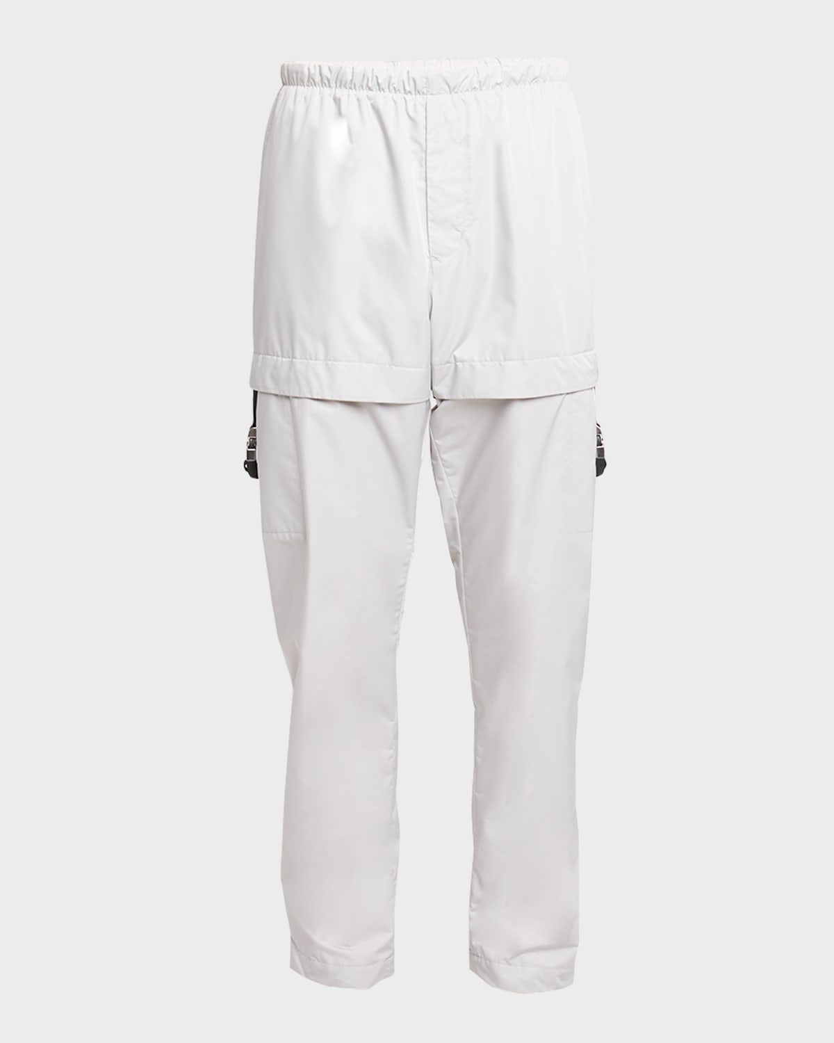Givenchy Men's 4g-buckle Cargo Track Pants In Pearl Grey