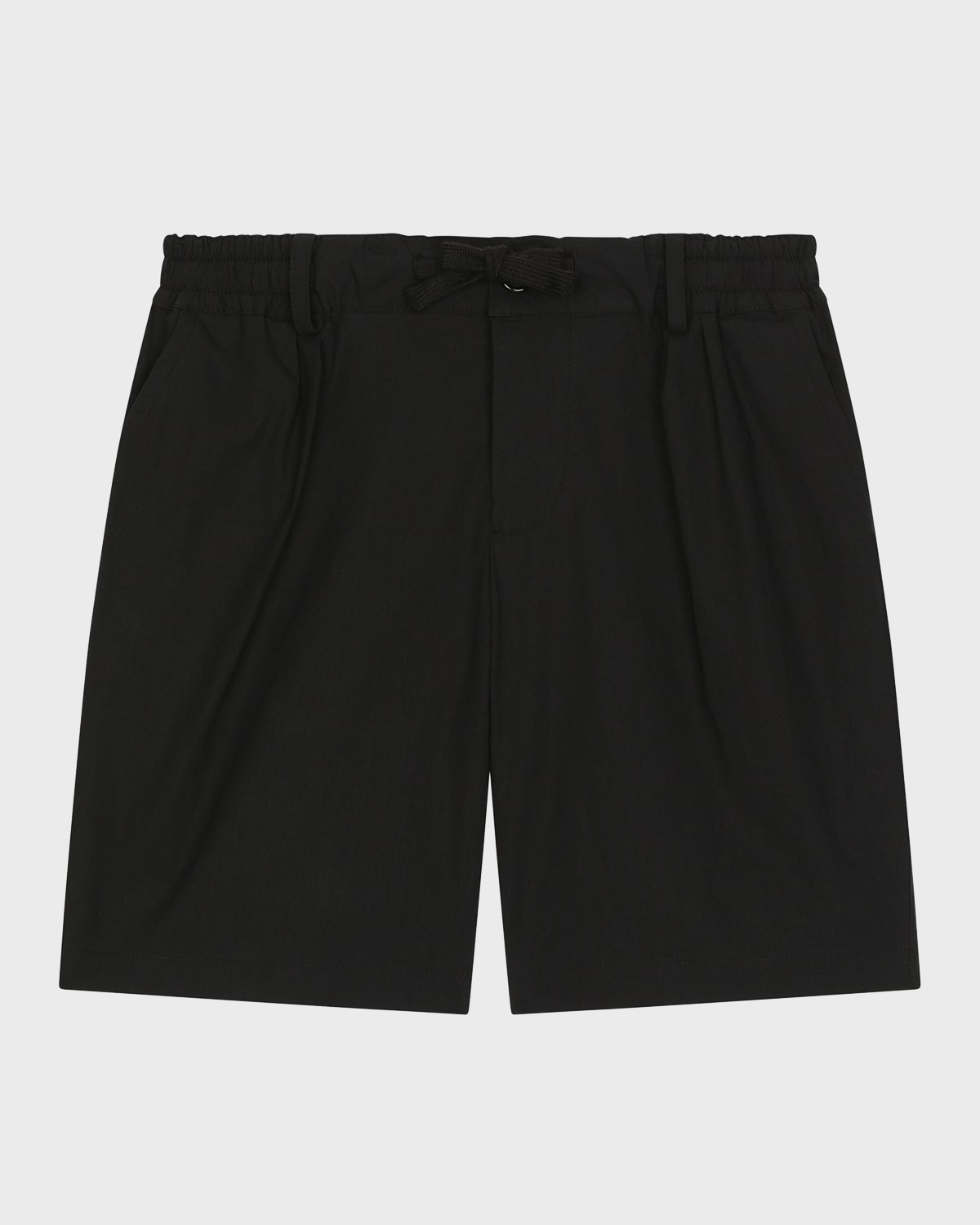 Dolce & Gabbana Kids' Boy's Logo Plaque Shorts In Black