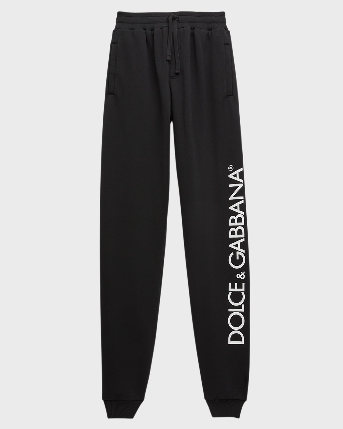 Dolce & Gabbana Kids' Boy's Logo-print Joggers In Black
