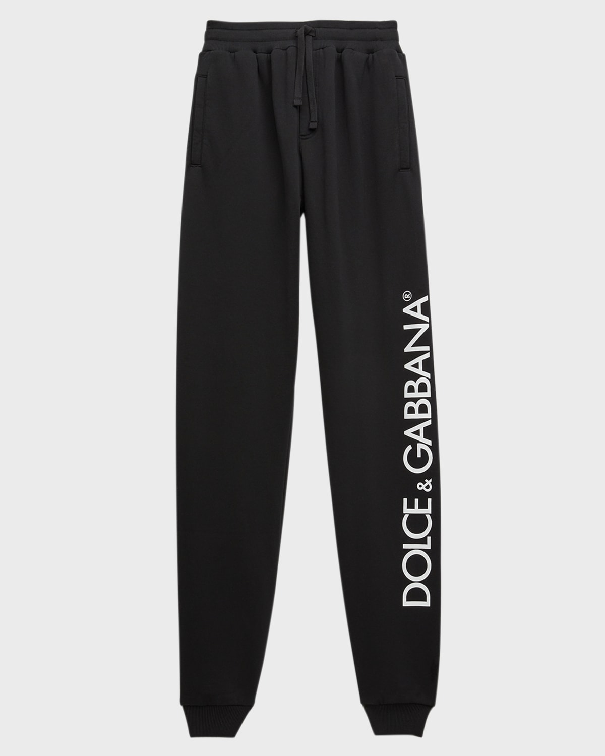 Dolce & Gabbana Boy's Logo-print Joggers In Black
