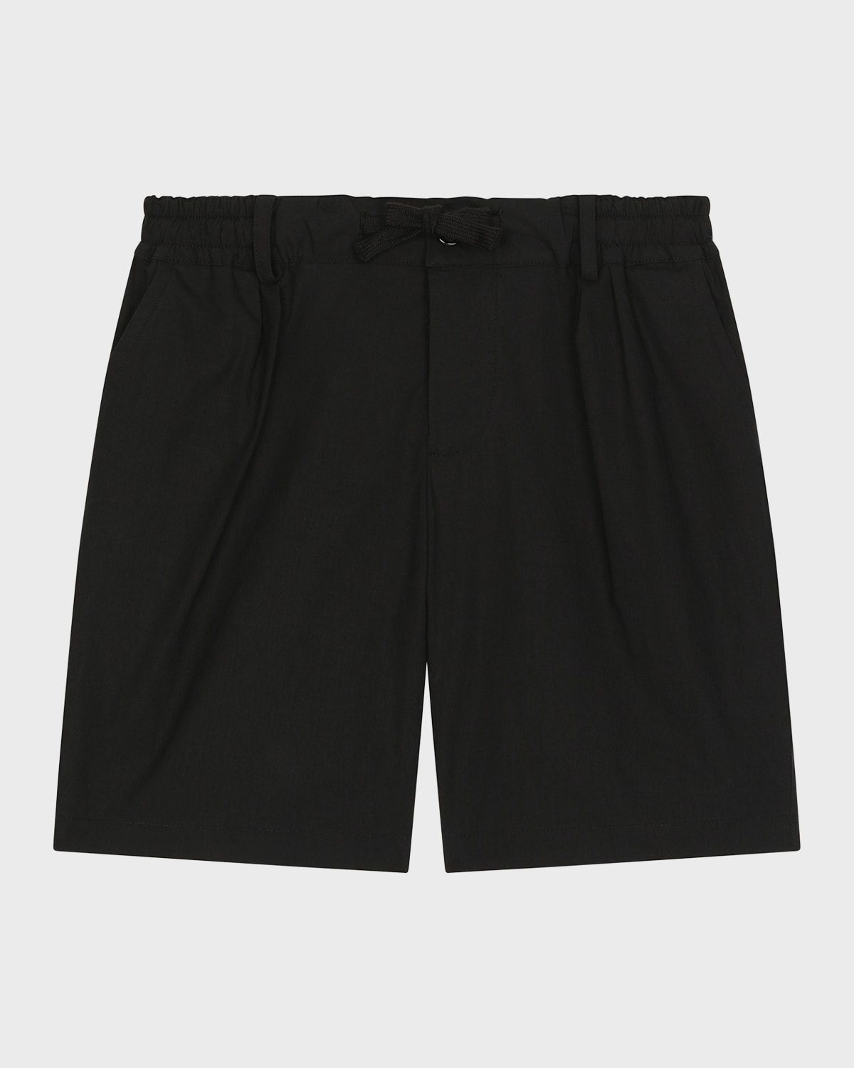 Shop Dolce & Gabbana Boy's Logo Plaque Shorts In Black