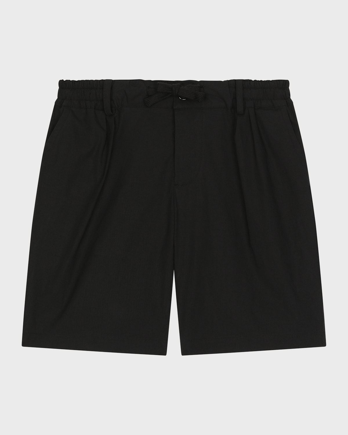 Dolce & Gabbana Boy's Logo Plaque Shorts In Black