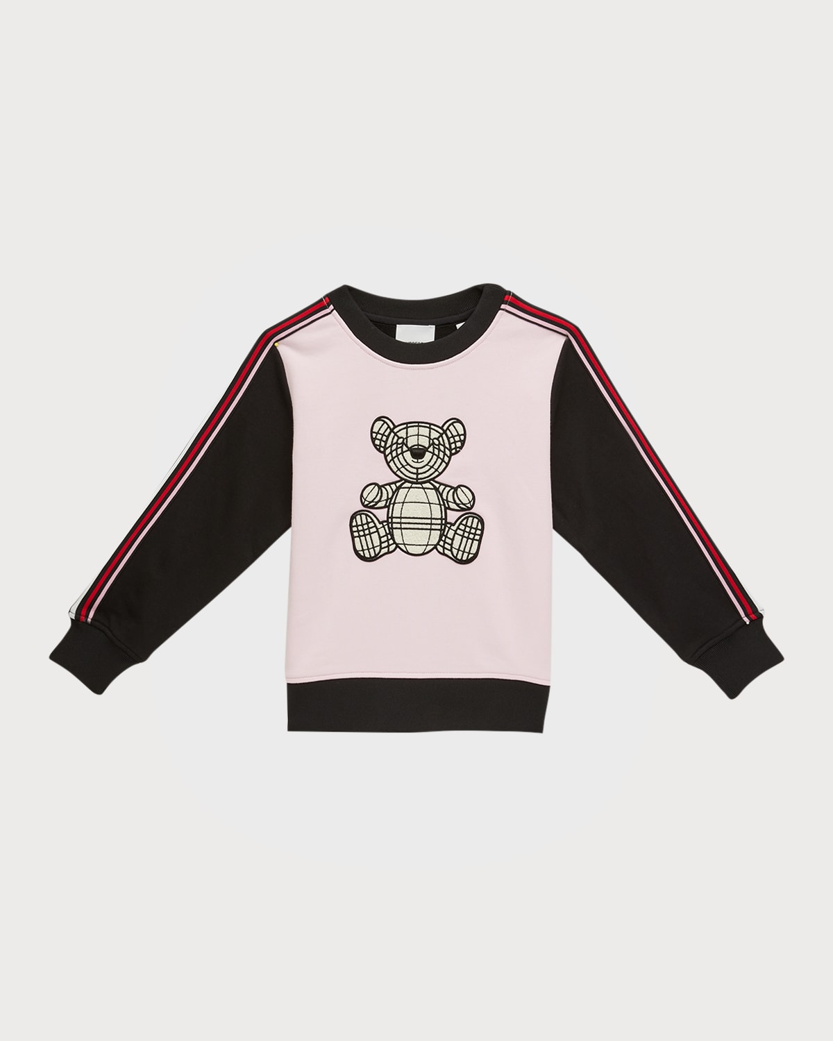 Burberry Kids' Thomas Bear Embroidered Cotton Jersey Sweatshirt In Pink
