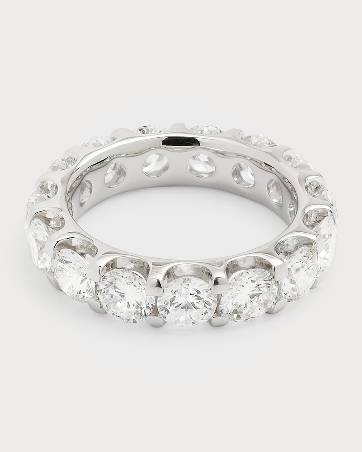 Lab Grown Diamond 18K White Gold Eternity Ring, Size 6, 5.0tcw
