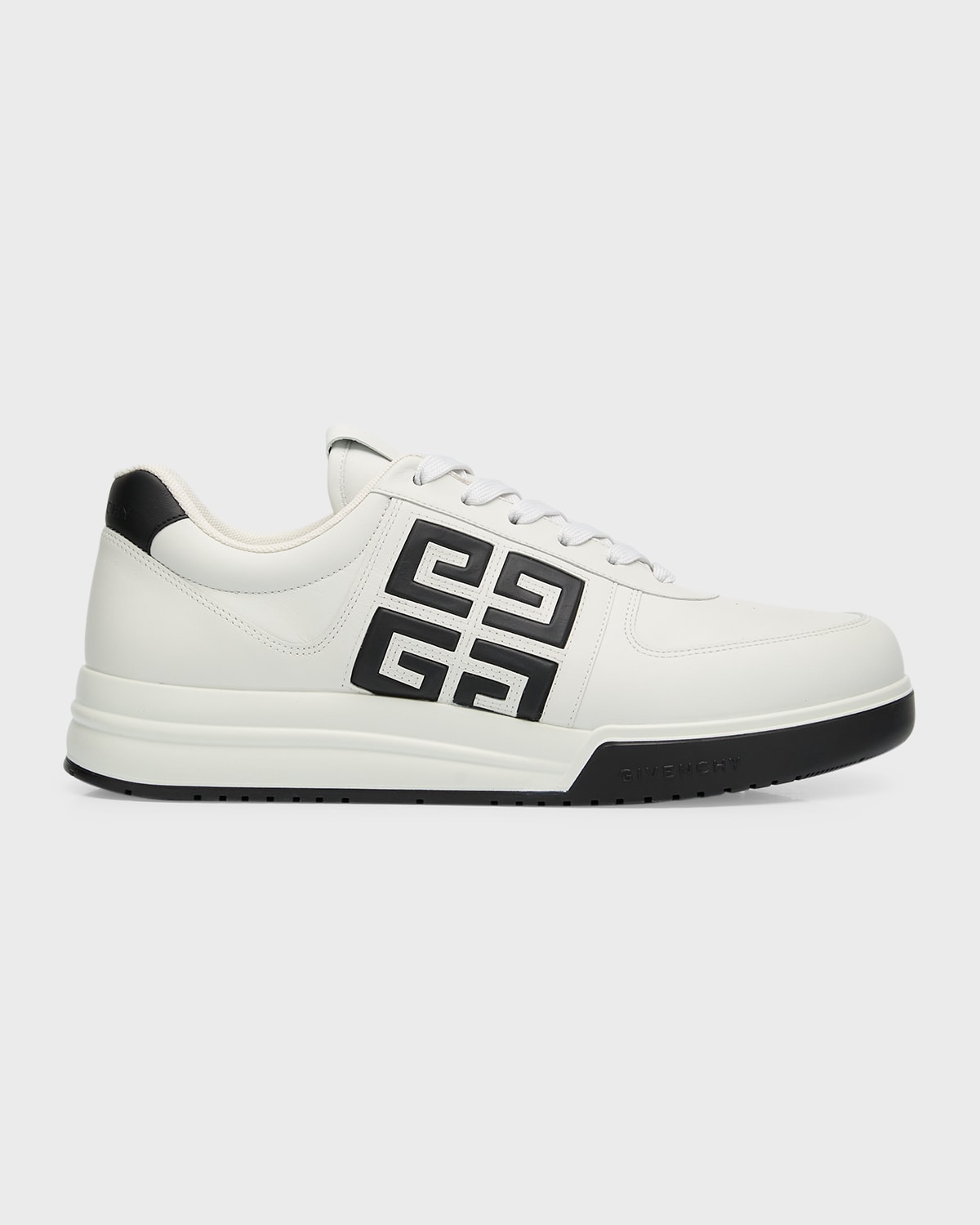 Givenchy Men's G4 Bicolor Leather Low-top Sneakers In Black/white