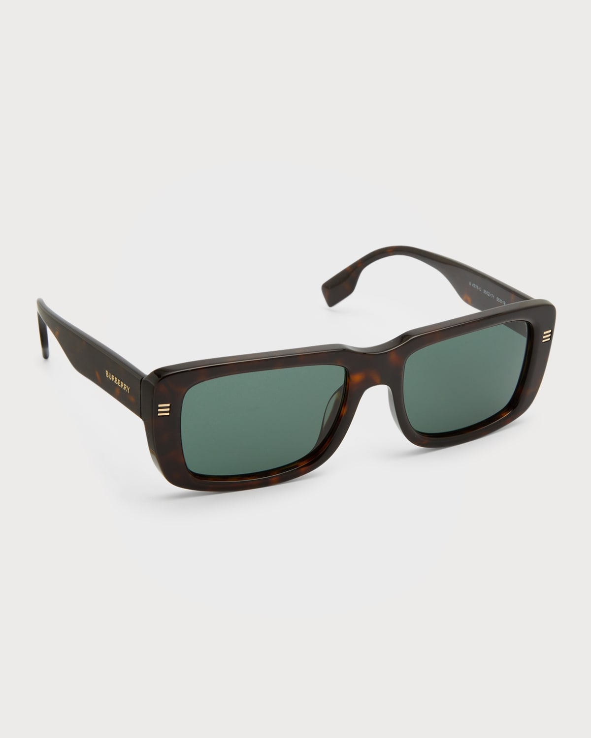 Burberry Men's Jarvis Rectangle Acetate Sunglasses In Dark Green