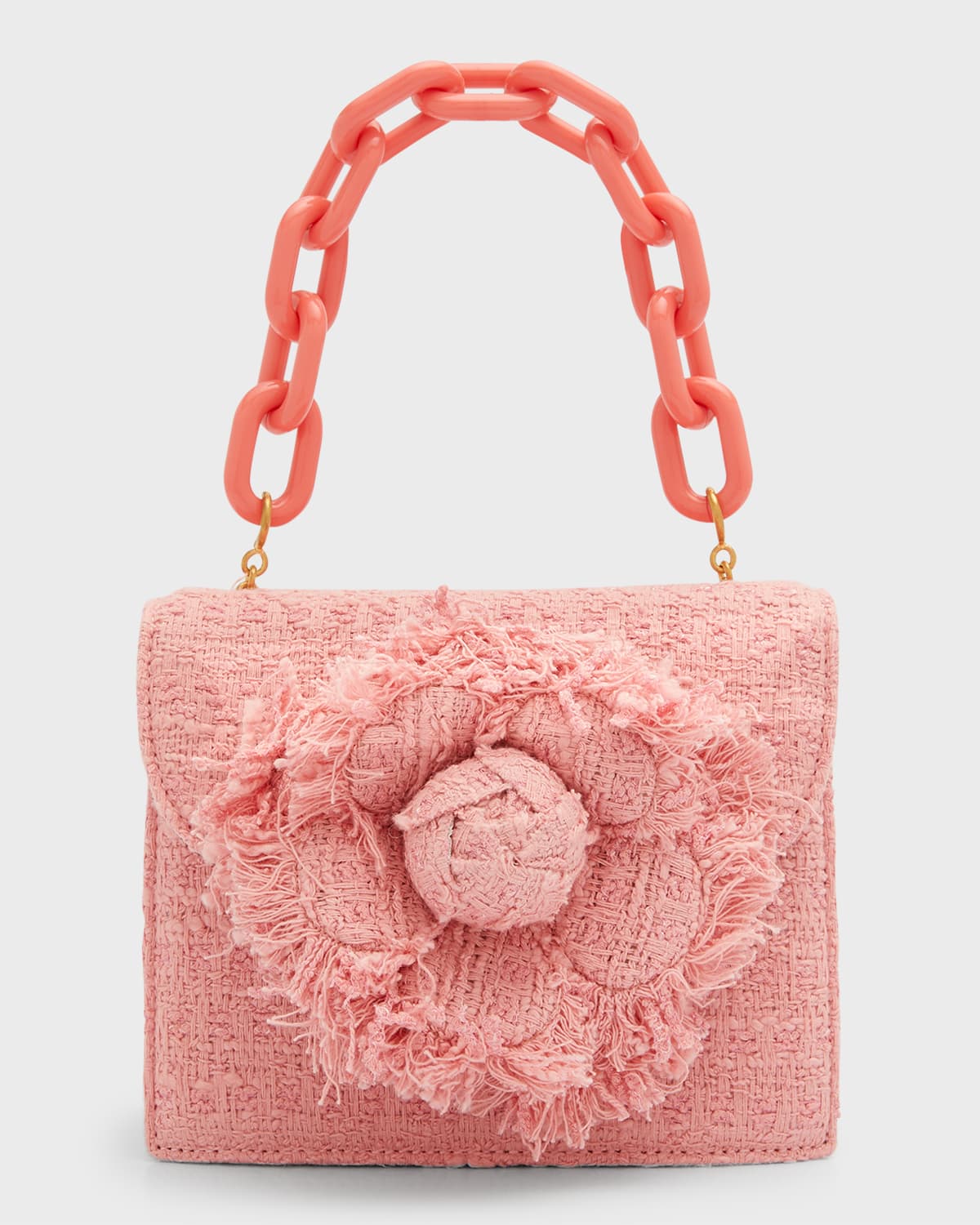 Mini Flower Tweed Chain Shoulder Bag