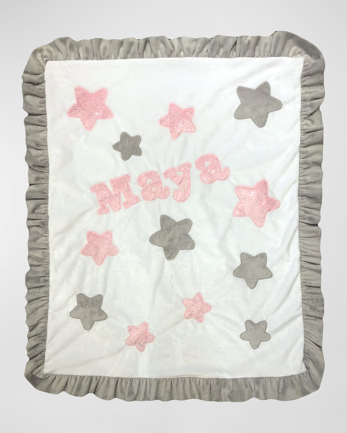 Stellarific Star Applique Personalized Blanket