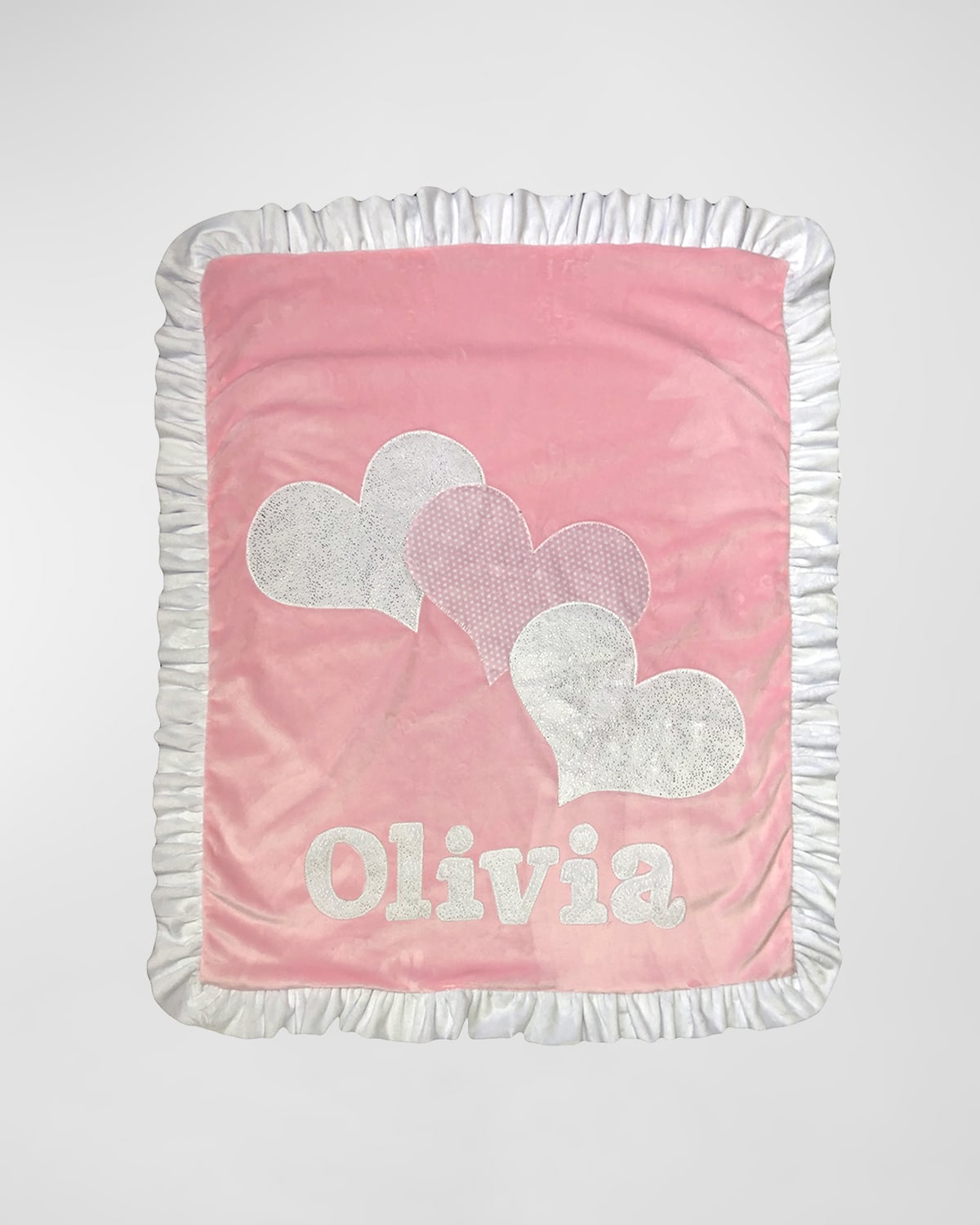 Triple Hearts Personalized Blanket