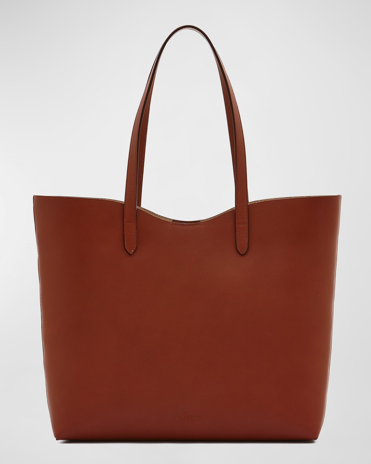 Il Bisonte Roseto Vacchetta Leather Tote Bag In Chocolate