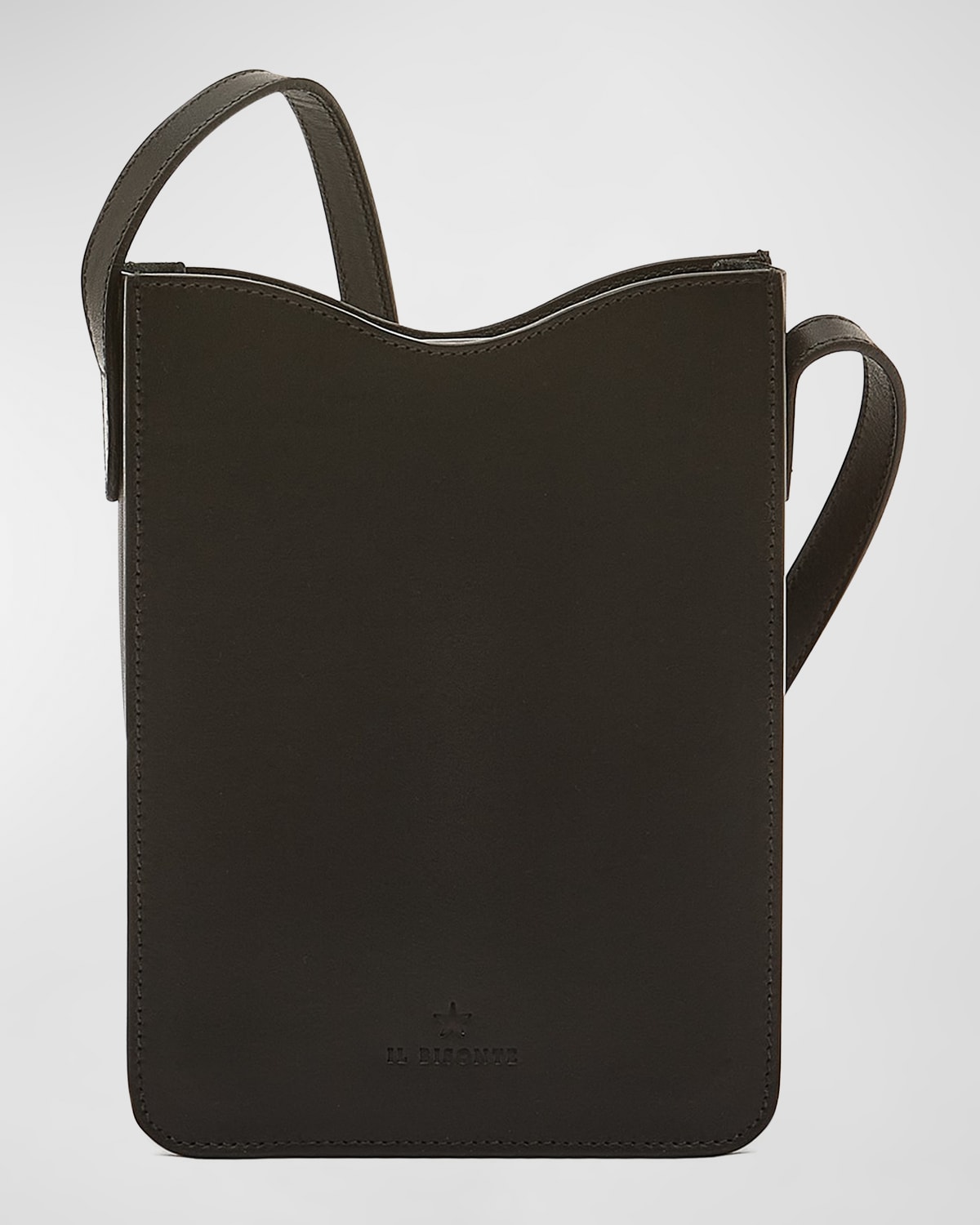 Il Bisonte Roseto Vacchetta Leather Crossbody Bag In Black