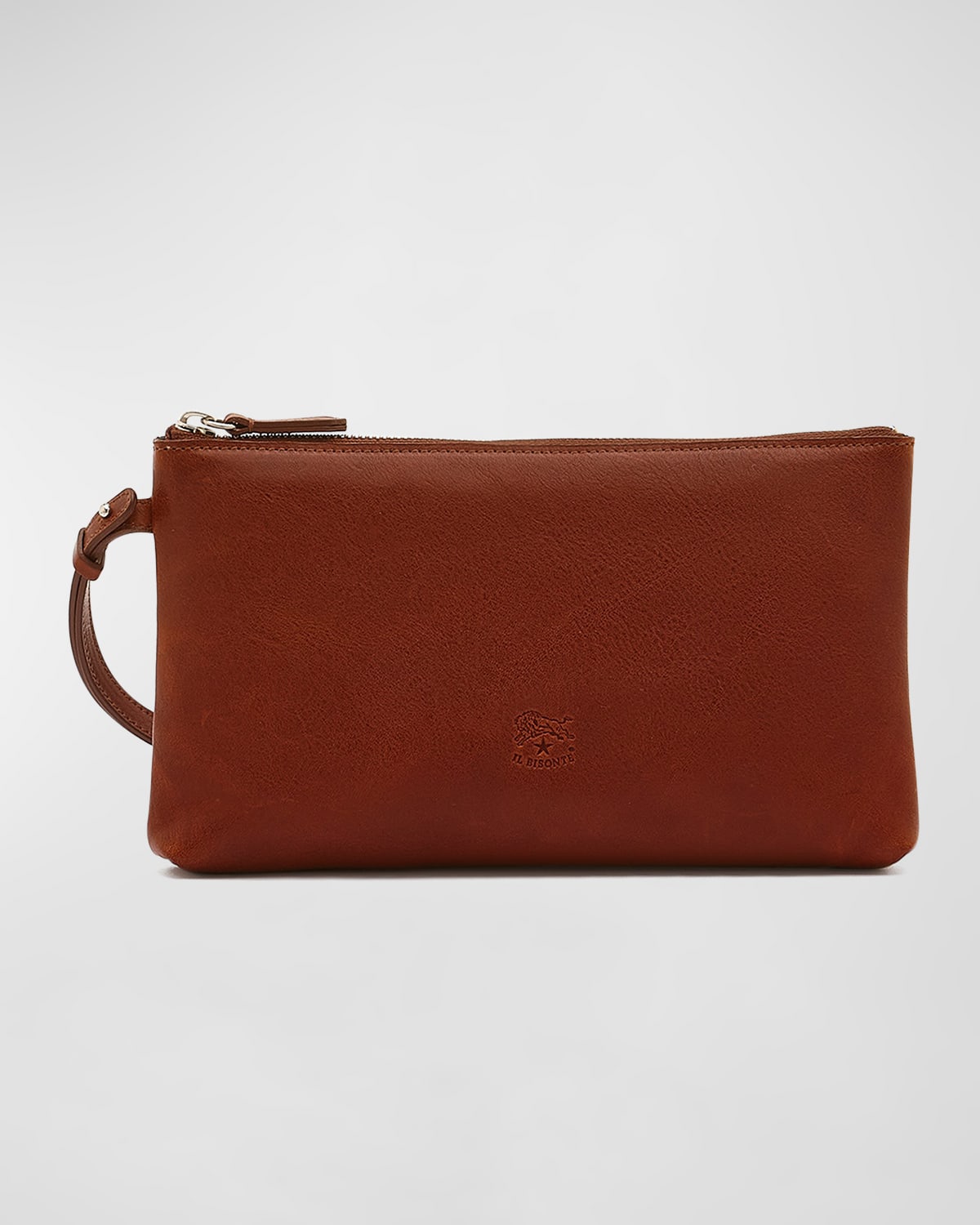 Oriuolo Vacchetta Leather Clutch Bag