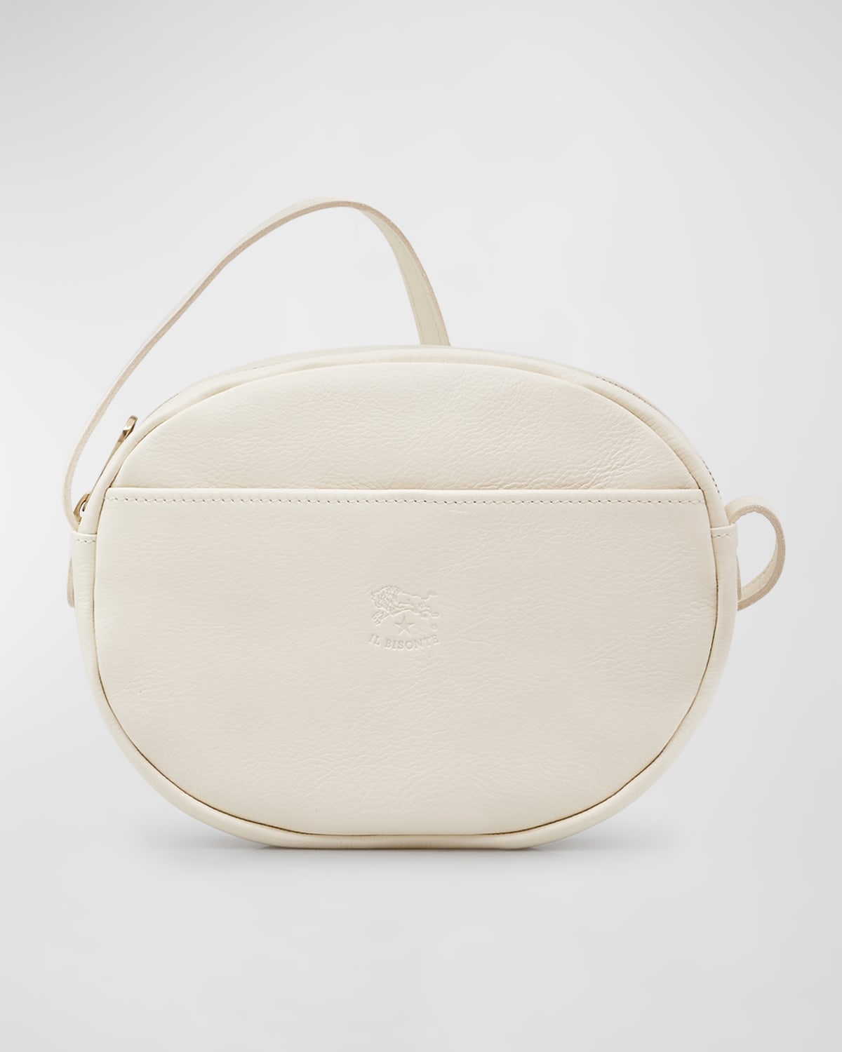 Rubino Round Vacchetta Leather Crossbody Bag