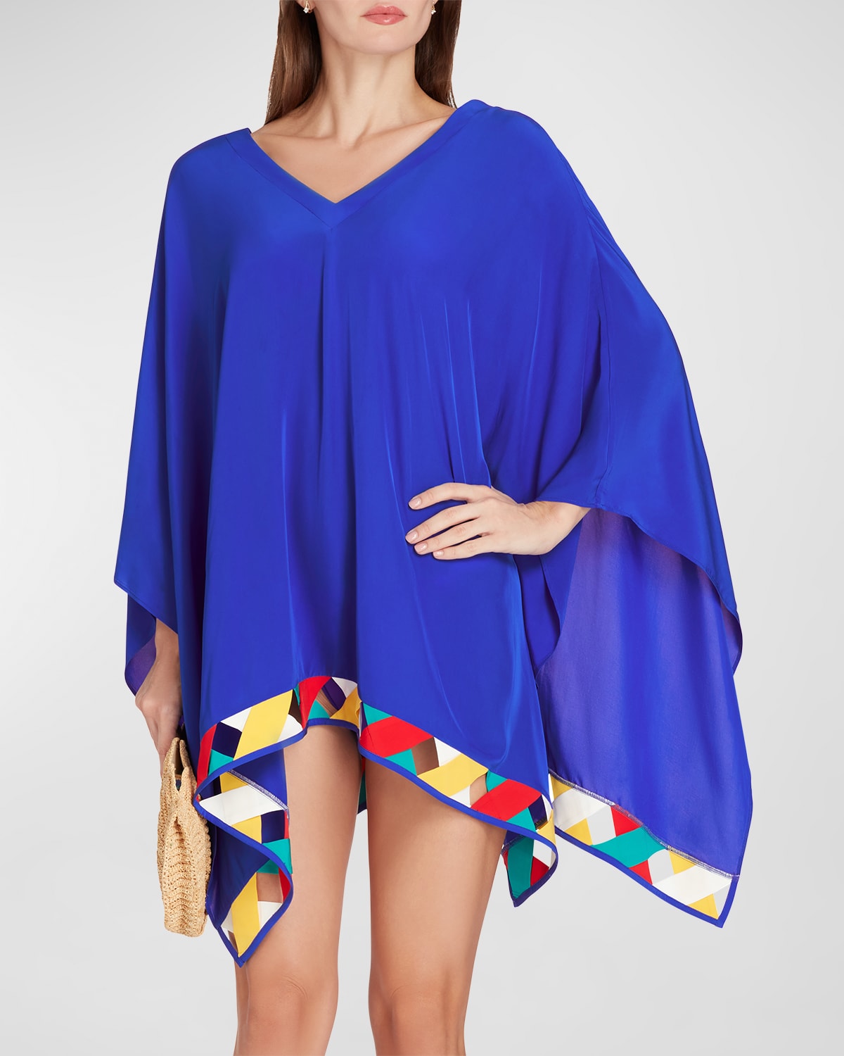 Valimare Tulum Poncho Coverup In Blue