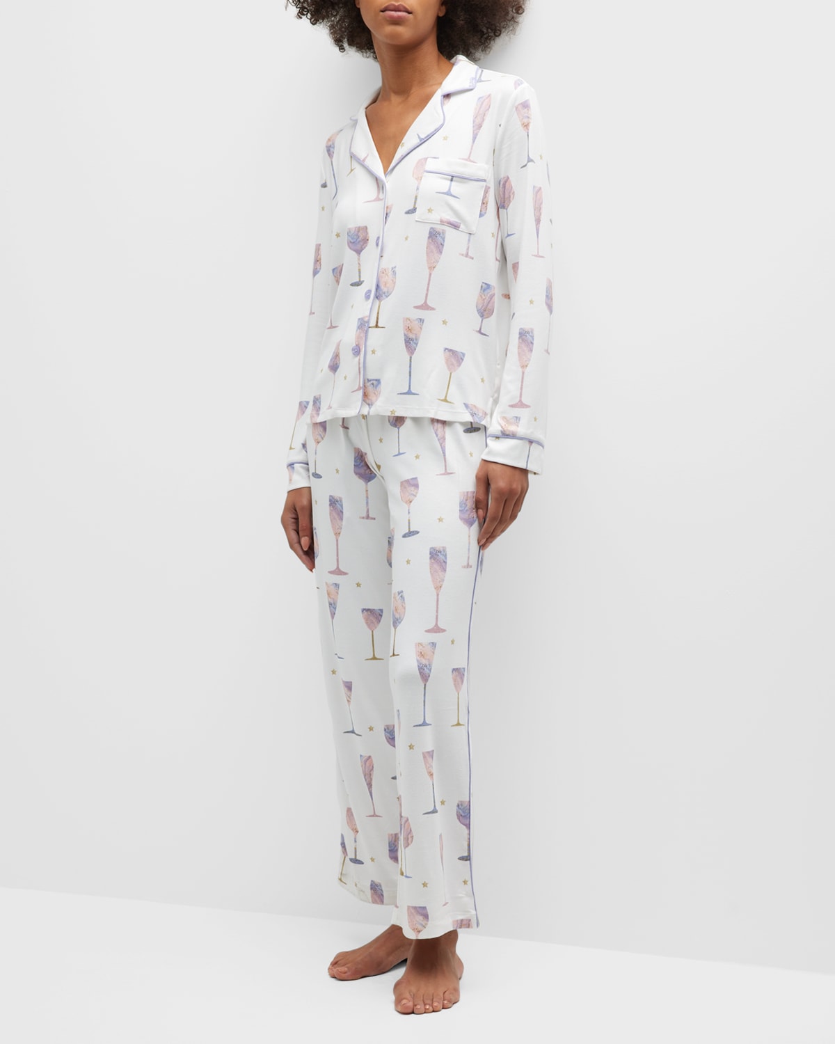 PJ Salvage It s A Wineful Life Printed Pajama Set Smart Closet