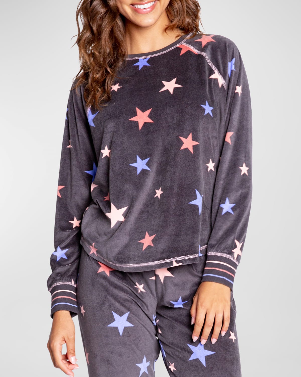 Starry Sunsets Printed Raglan-Sleeve Top