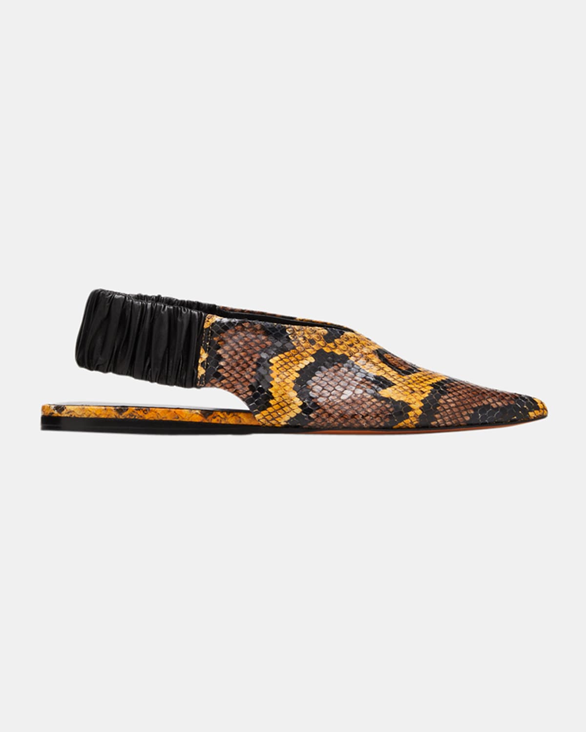 Proenza Schouler Snake-embossed Leather Slingback Flat In Python