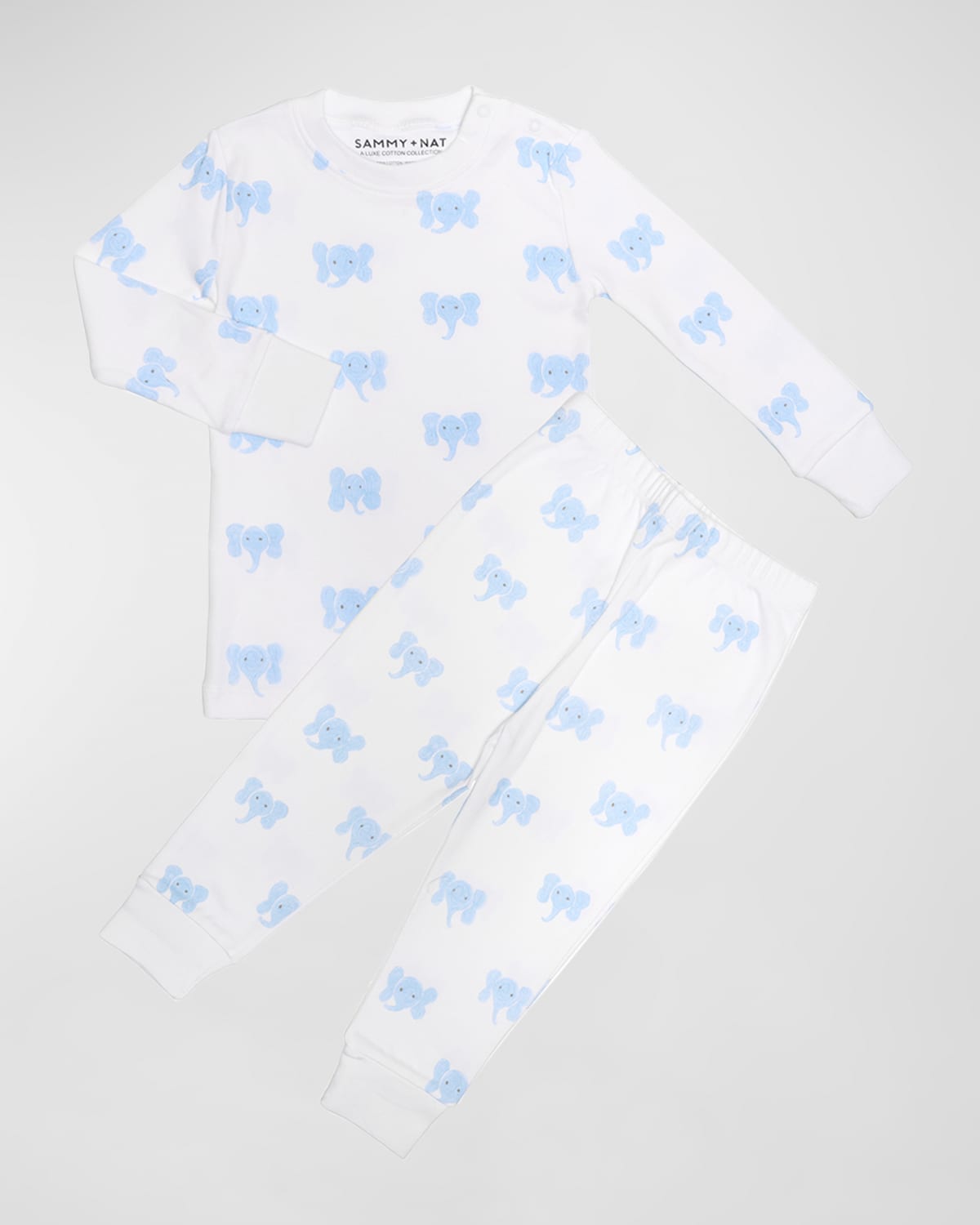Boy's Blue Elephant Two-Piece Pajama Set, Size 18M-10