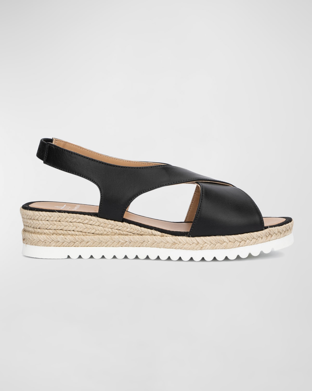 Aquatalia Adelina Napa Crisscross Slingback Espadrilles In Black