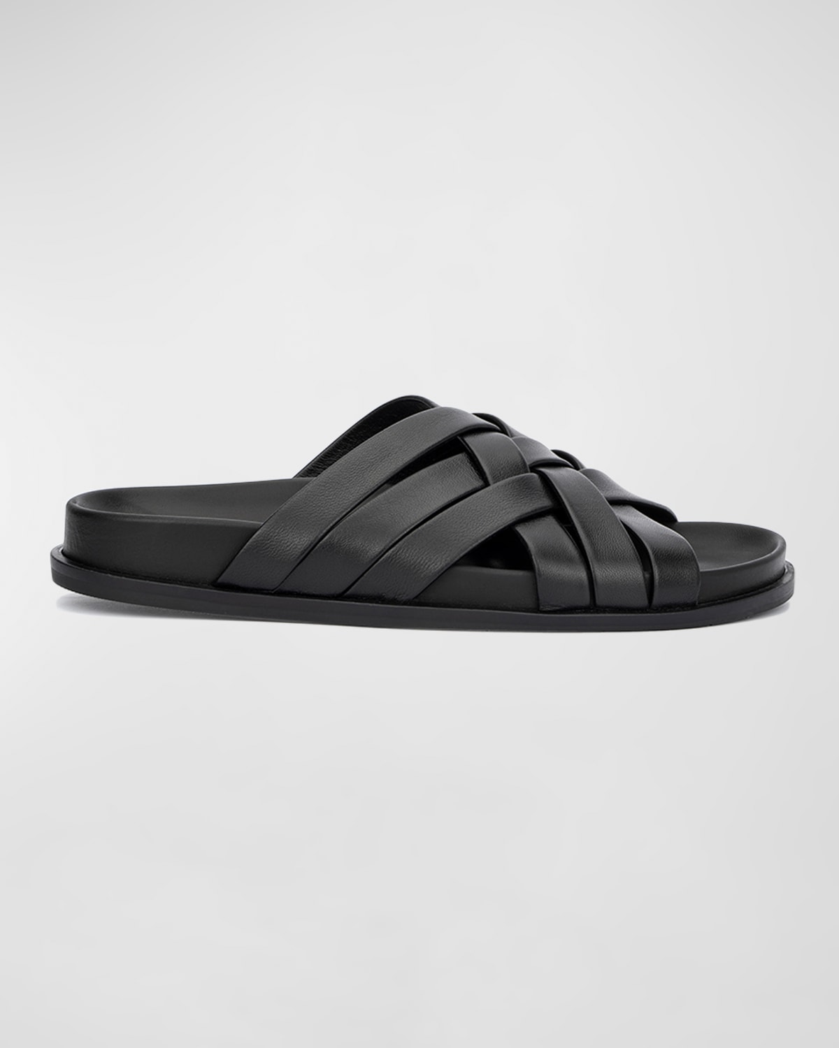 Iselda Woven Leather Slide Sandals