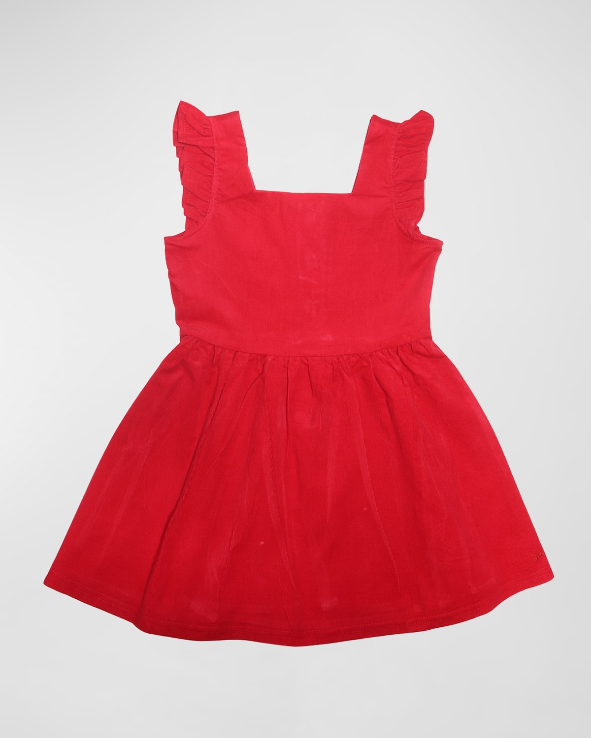 Sammy + Nat Kids' Girl's Pippa Corduroy Dress In Red