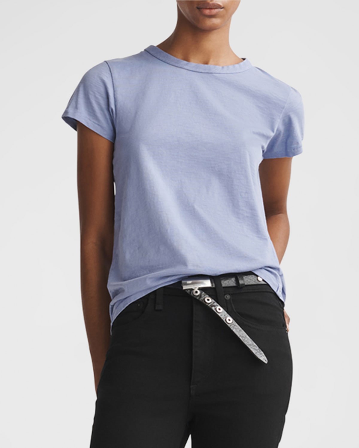 Rag & Bone The Slub Organic Pima Cotton T-shirt In Lavender