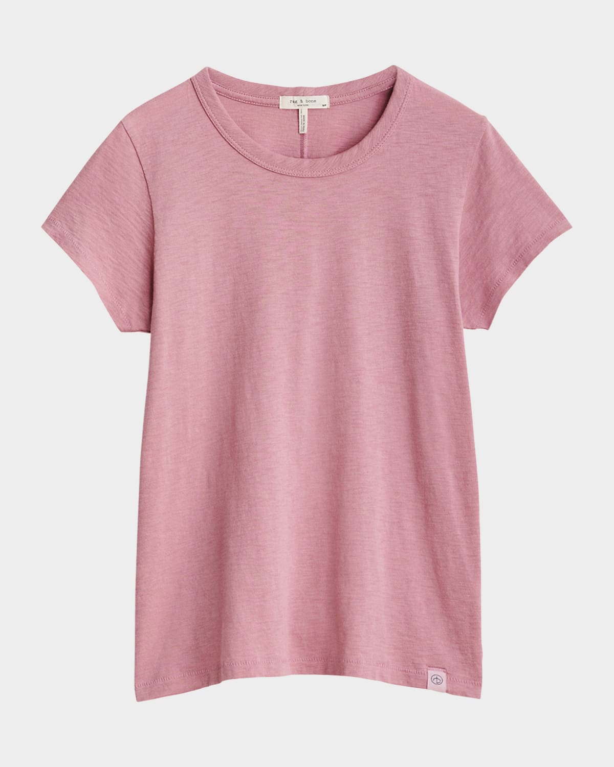 Rag & Bone The Slub Organic Pima Cotton T-shirt In Rose