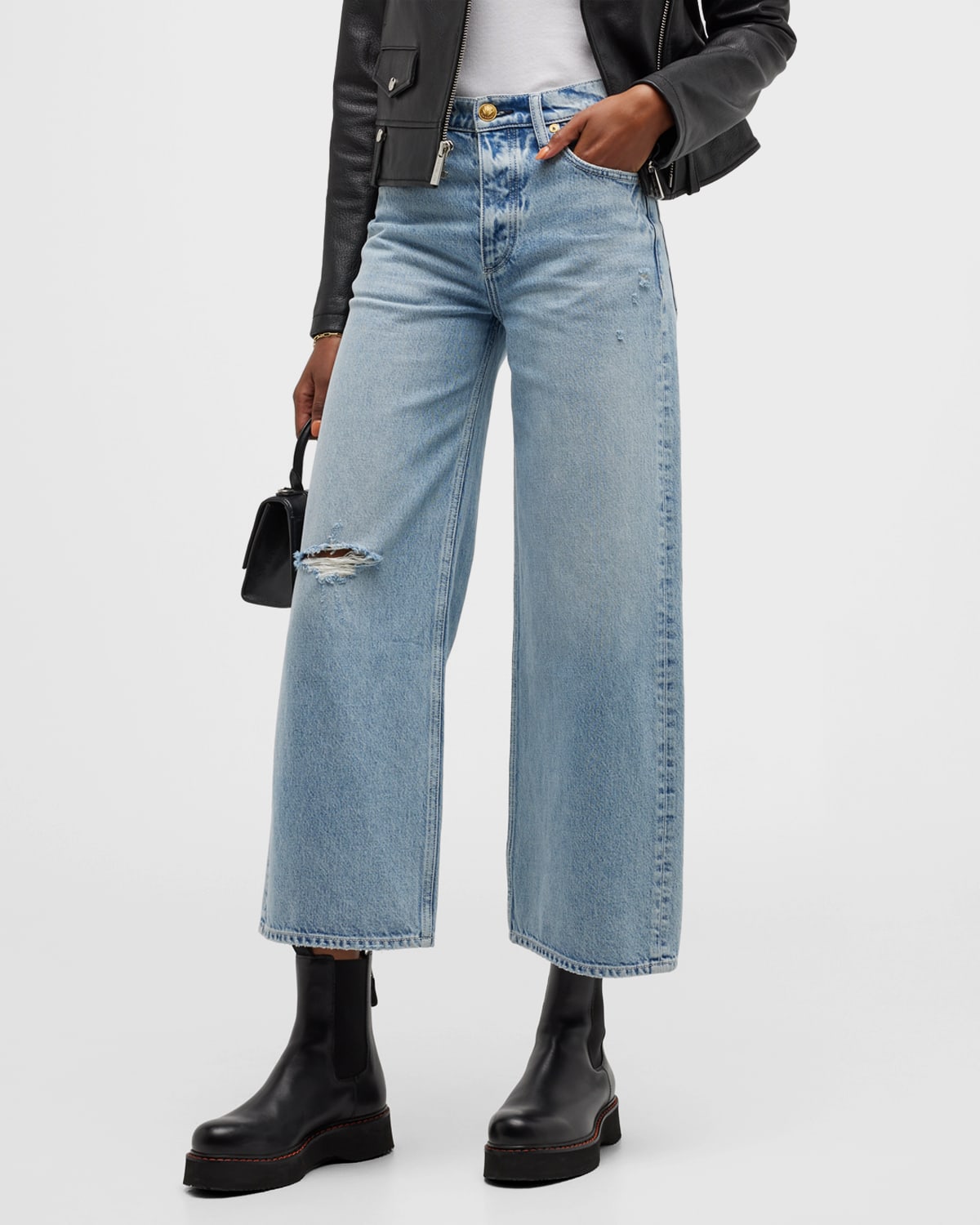 Rag & Bone Womens Pacific Jwl The Andi Embellished Stretch-denim Jeans In Blue