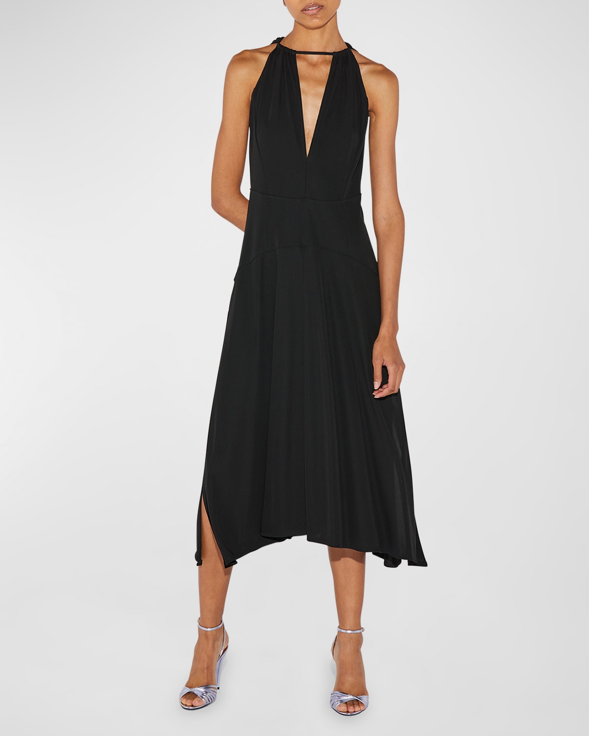 C Llas Cosima Sleeveless Cutout Midi Dress In Black